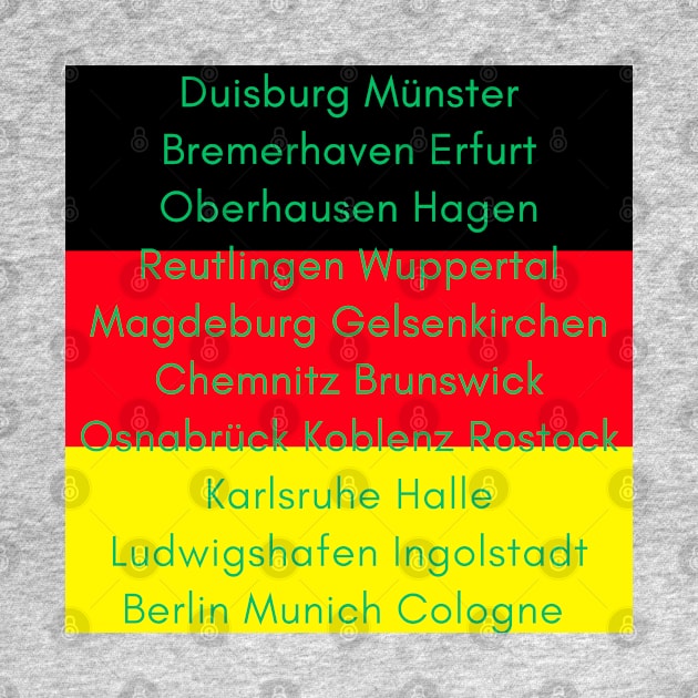 German Flag with Cities II by aybe7elf